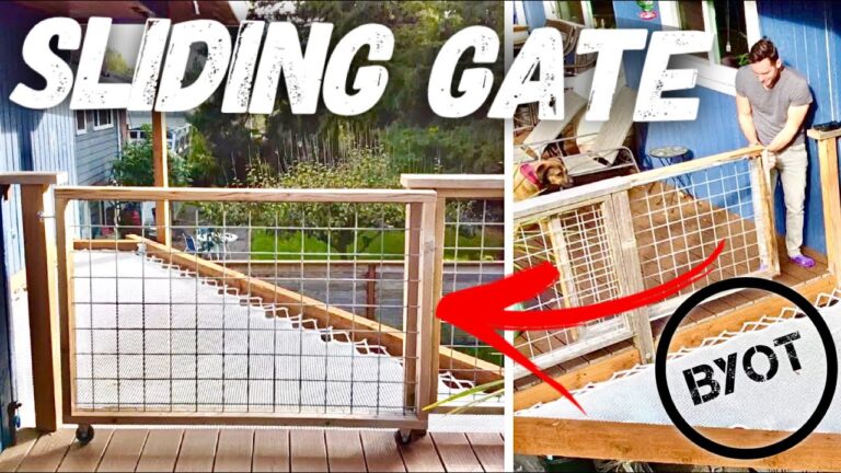 How to build a sliding wooden gate? (EASY)
